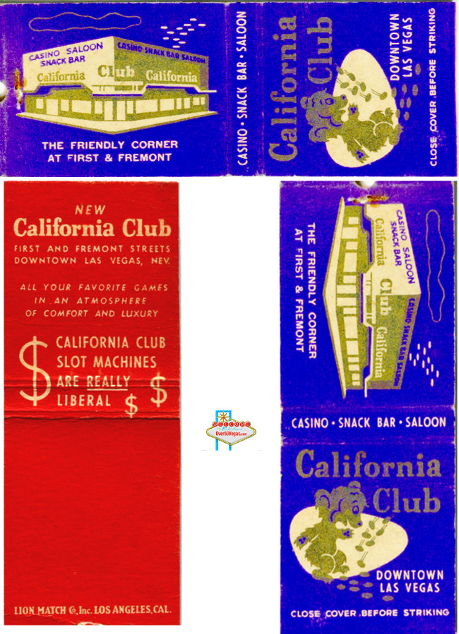 Matchbook from The California Club!