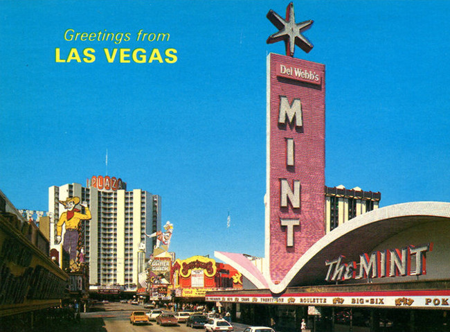 The Mint was called "the new star on Fremont Street" because it had an impressive 16 foot star at the top of its nine story tall sign.