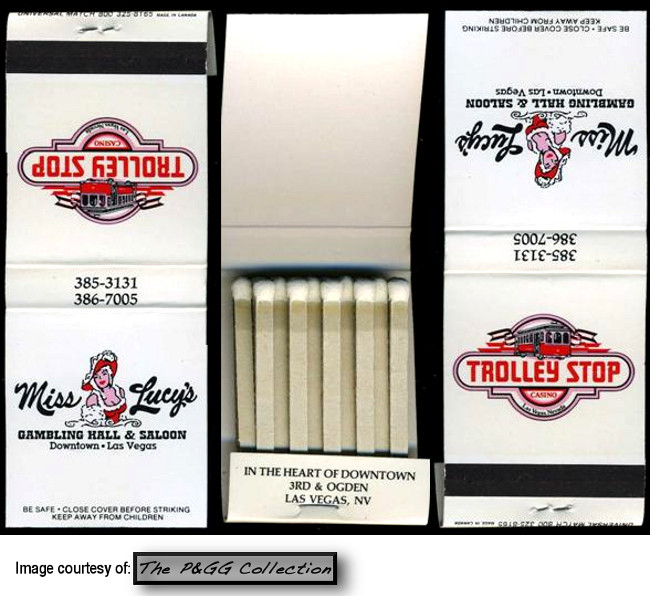 Trolley Stop matchbook Las Vegas